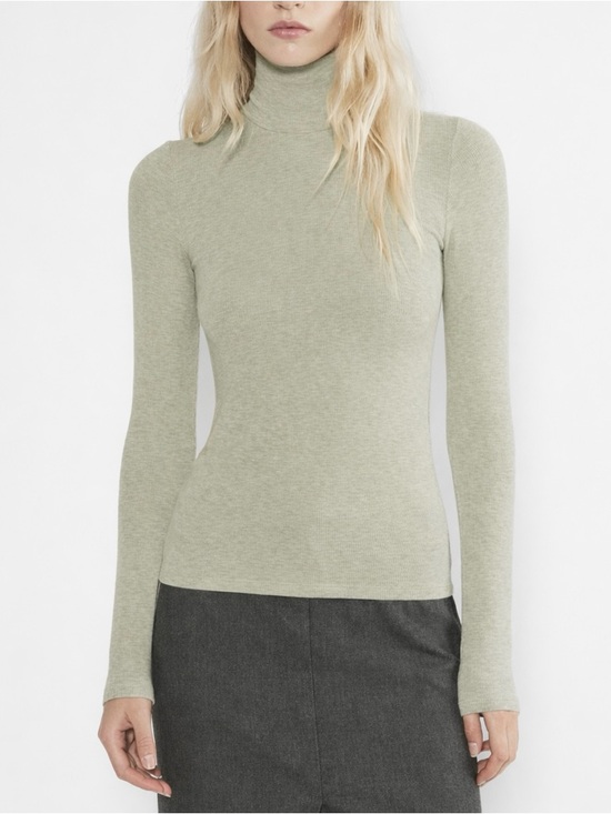 Wilfred Tops - Aritzia Wilfred Long Sleeve Turtleneck Top in Khaki